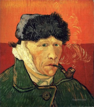 Autorretrato con oreja vendada Vincent van Gogh Pinturas al óleo